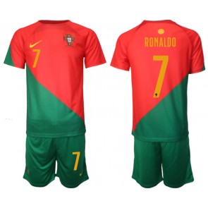 Portugal Cristiano Ronaldo #7 Domaci Dres za Dječji SP 2022 Kratak Rukavima (+ kratke hlače)